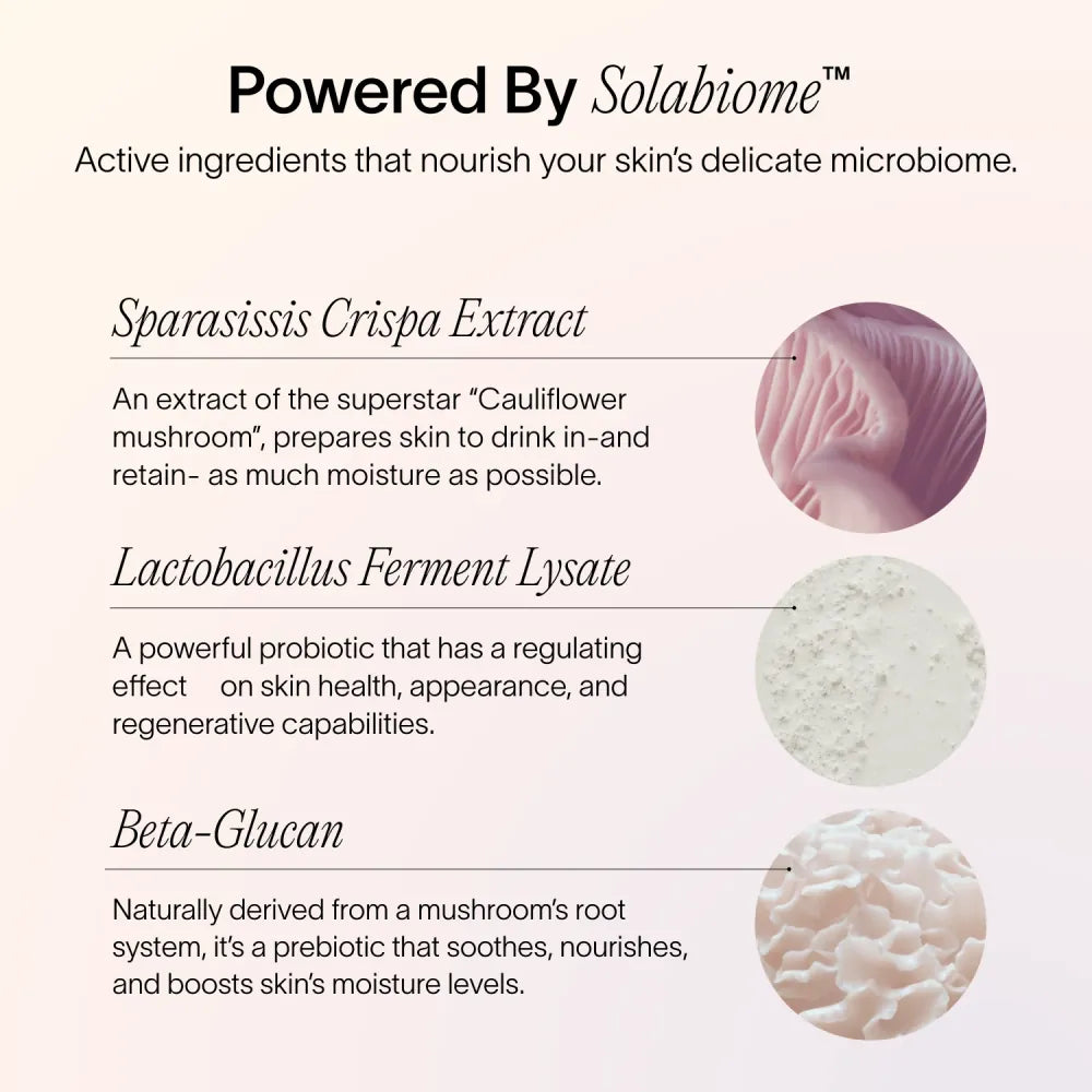 Solabiome 微生物组和增强皮肤屏障的护肤品