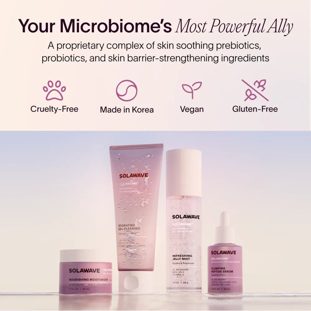 Solabiome 微生物组和增强皮肤屏障的护肤品